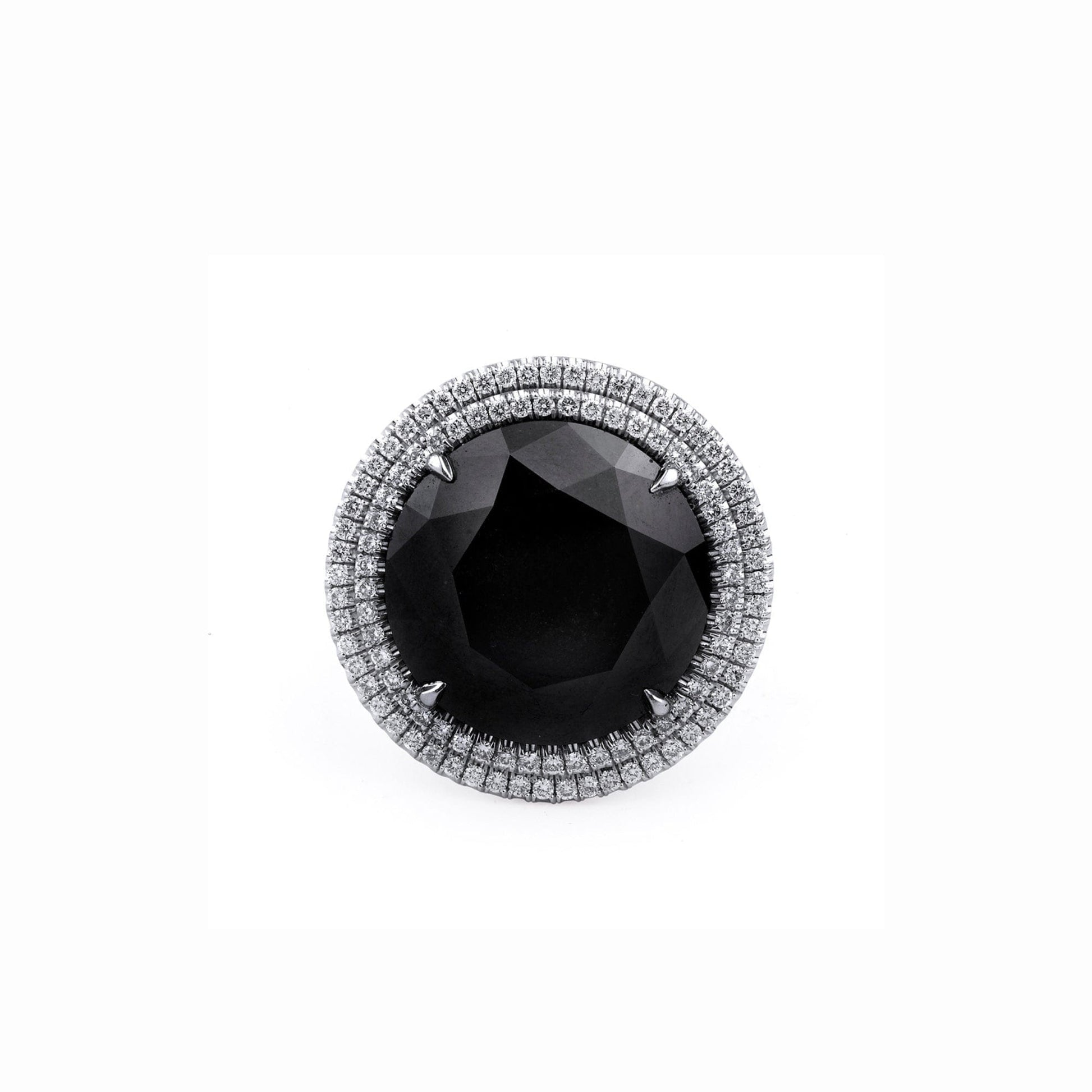 Black Diamond Round Ring