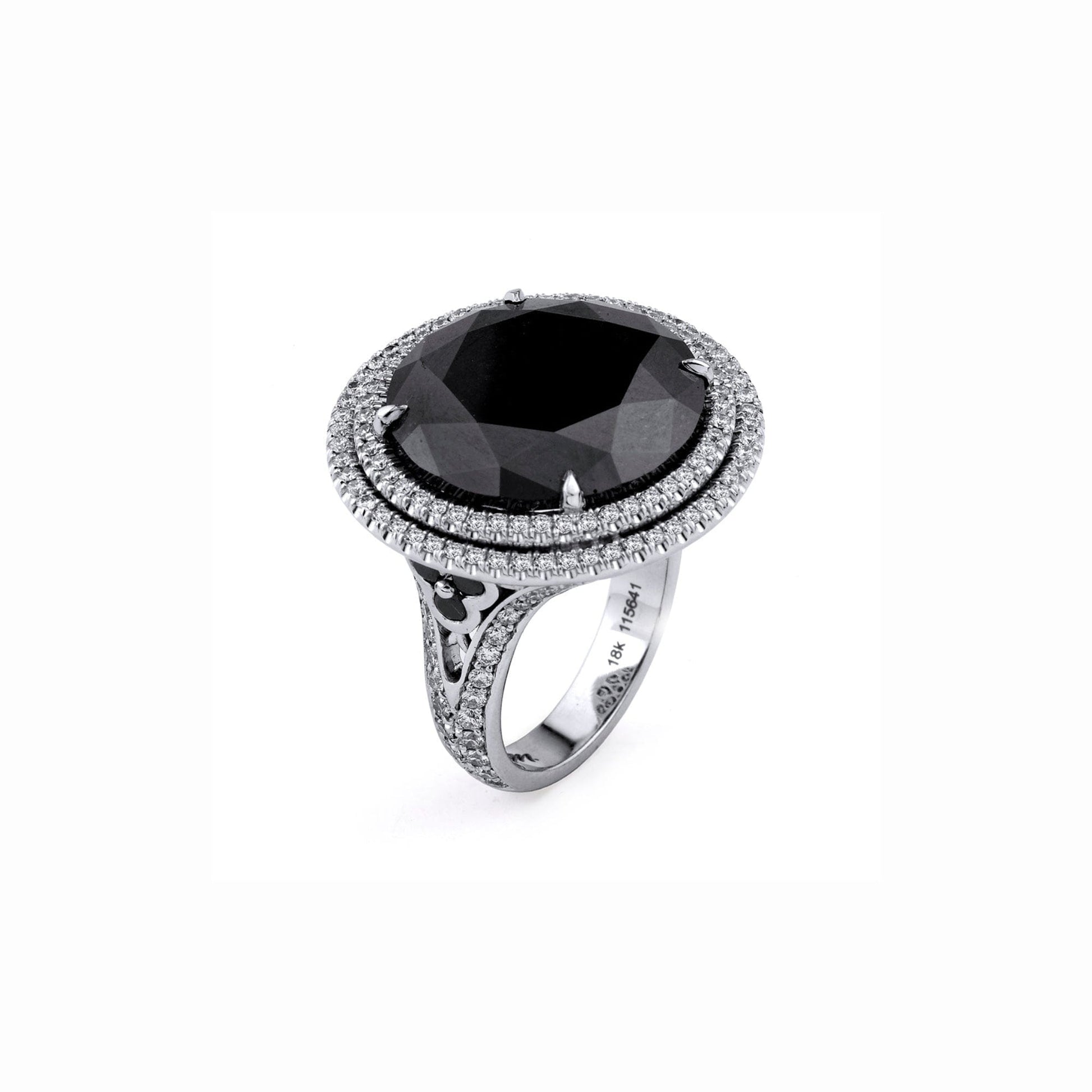 Black Diamond Round Ring