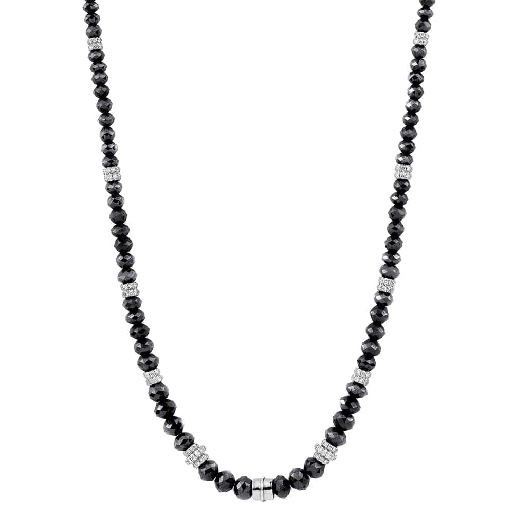 Black Diamond Tear Drop Pendant and Necklace