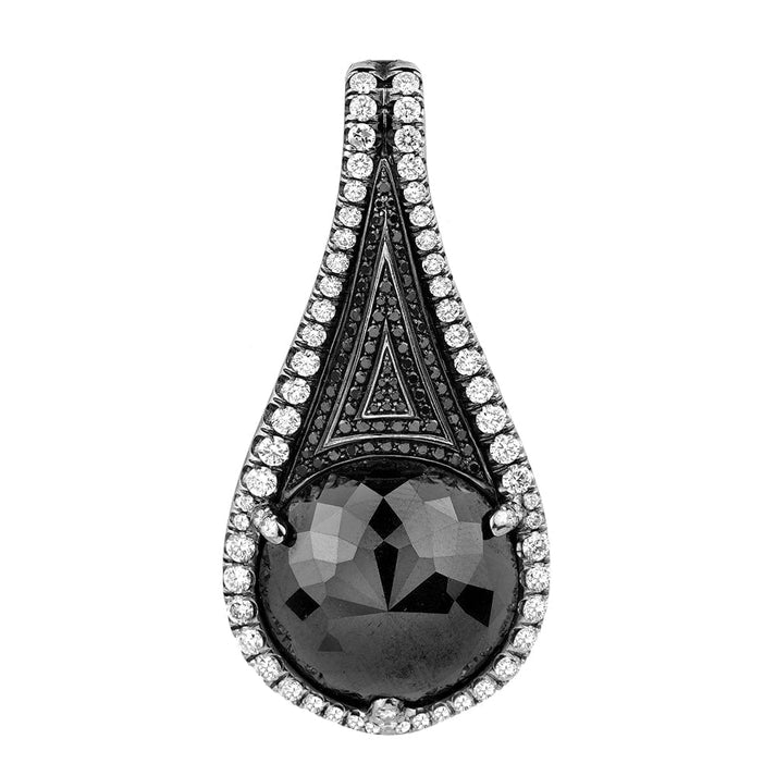 MICHAEL M Black Diamond Tear Drop Pendant and Necklace P196