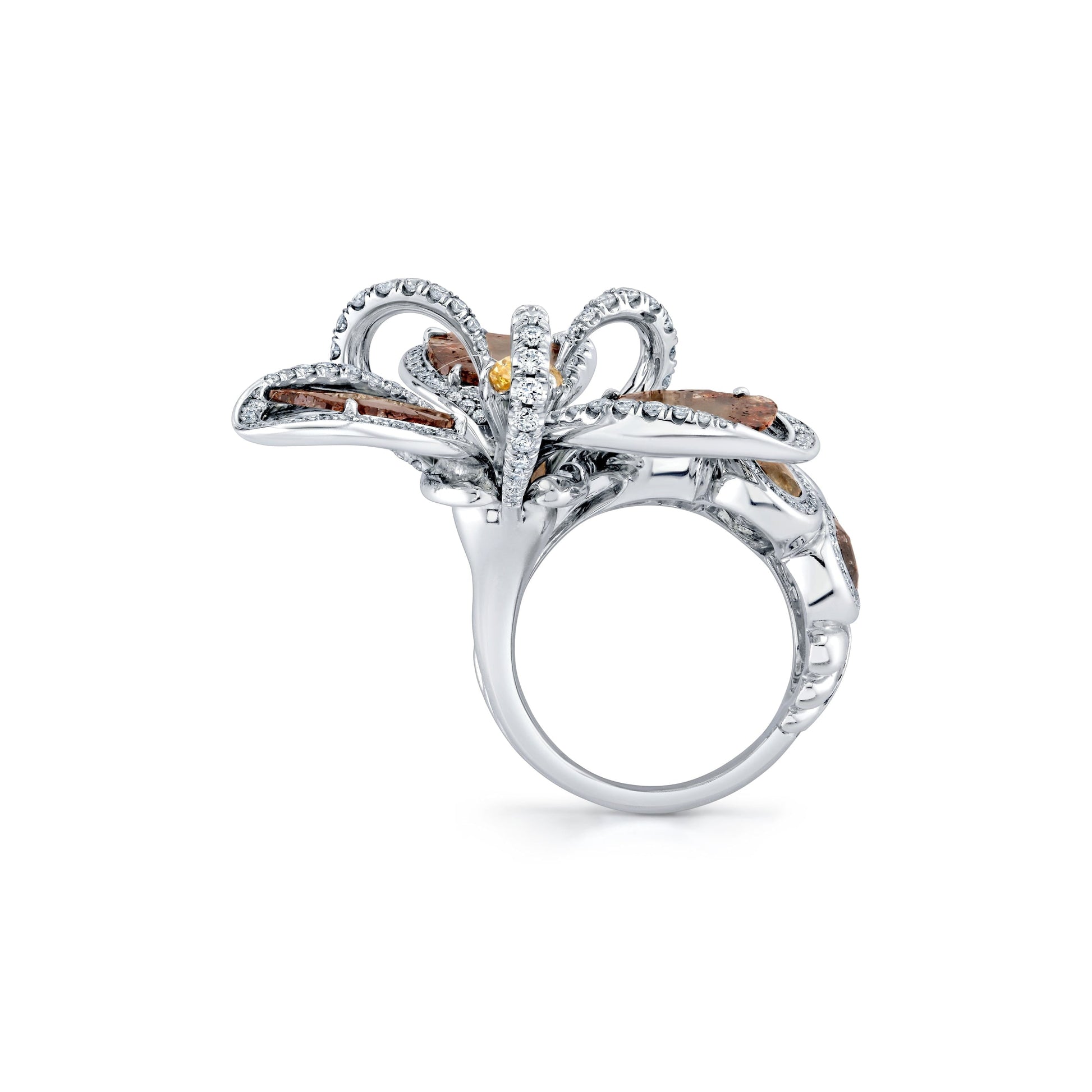 Cognac Blossom Ring