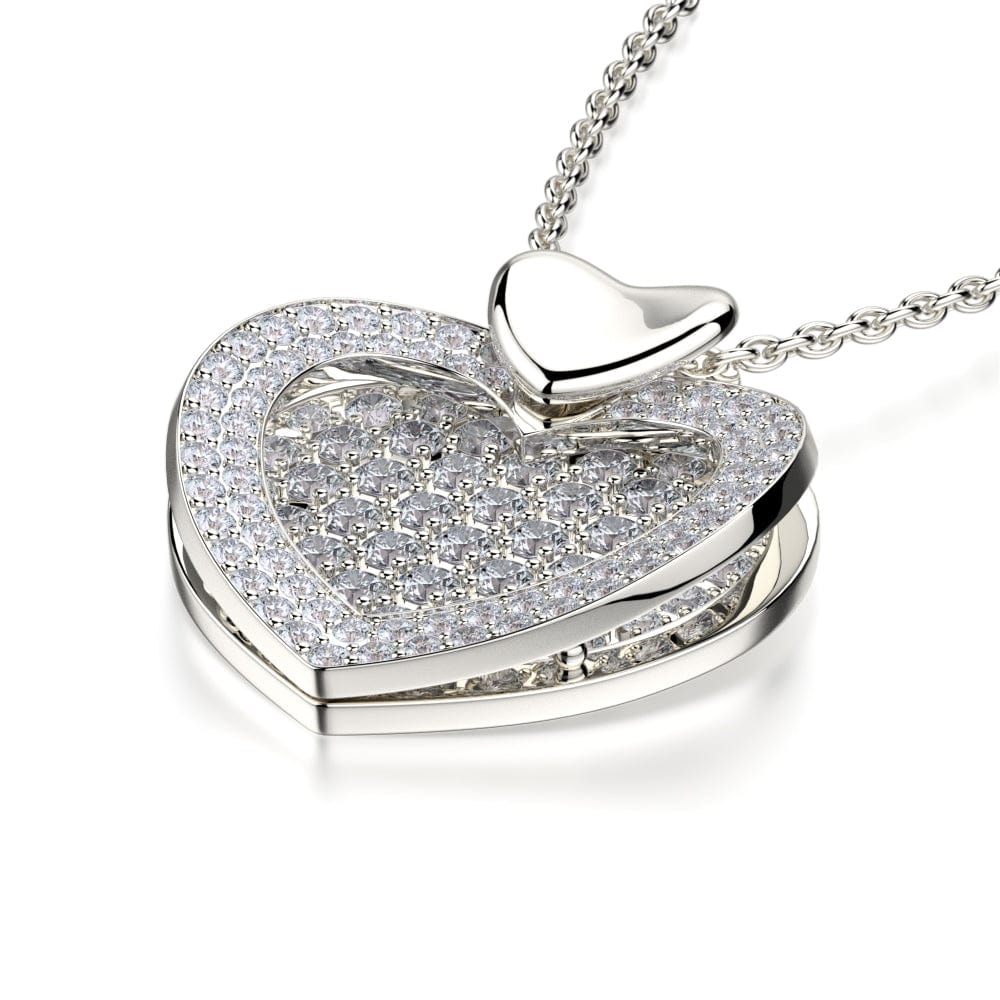 MICHAEL M Diamond Filled Heart Pendant Necklace MH112L-YG