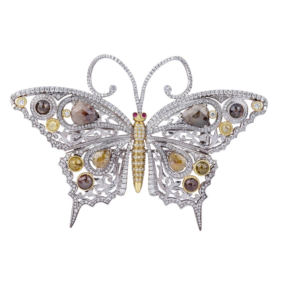 MICHAEL M Dreaming in Color Butterfly Brooch P185