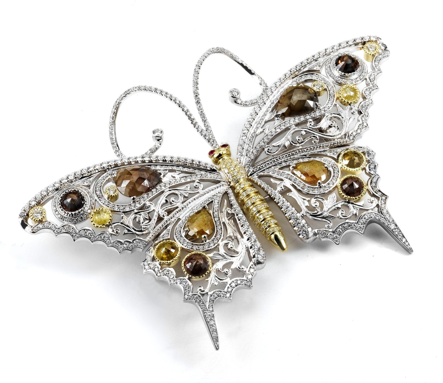 MICHAEL M Dreaming in Color Butterfly Brooch P185