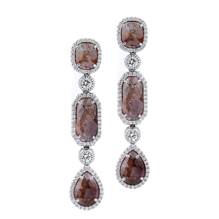 MICHAEL M Mixed-Cut Diamond Drop Earrings ER217