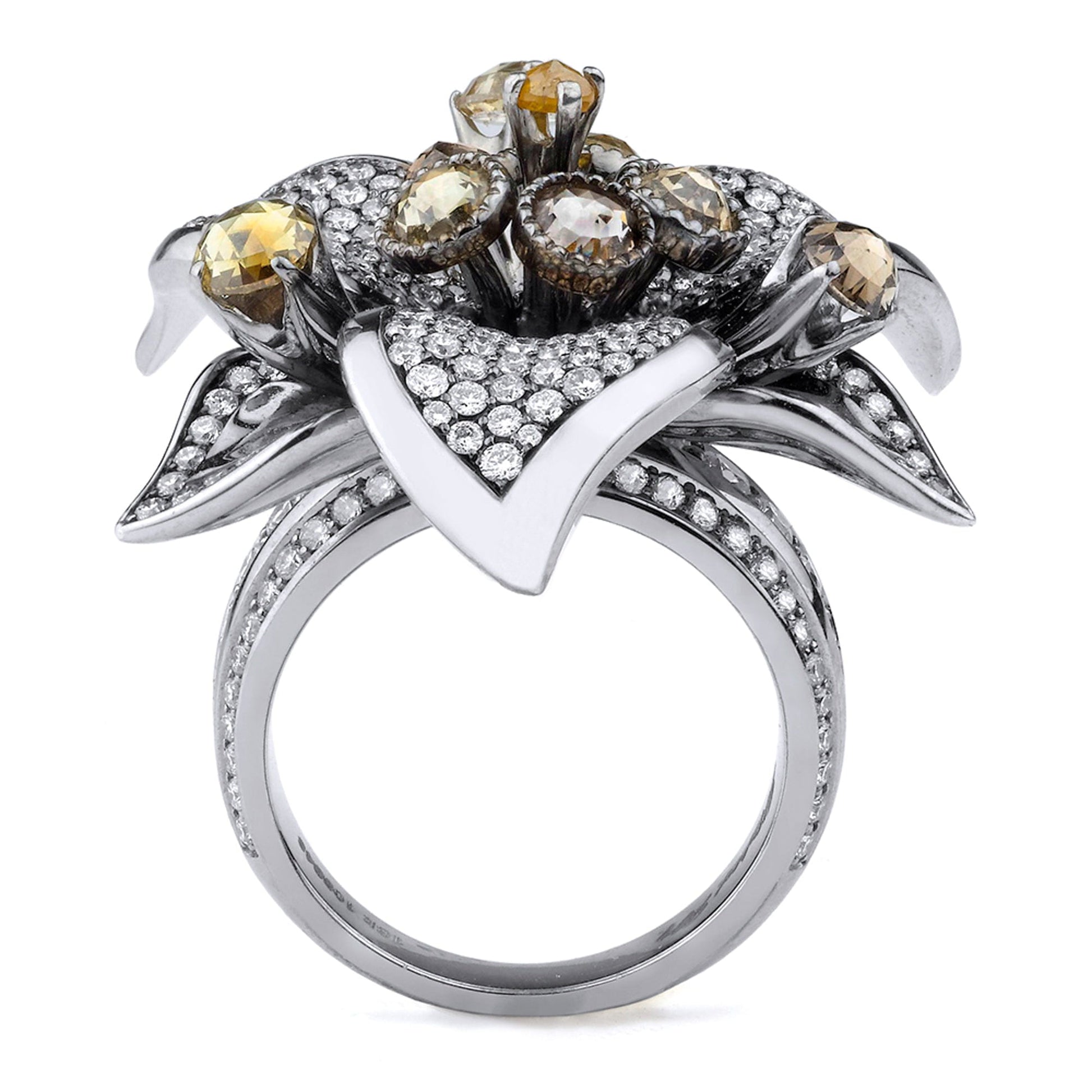Multi-Colored Flower Ring