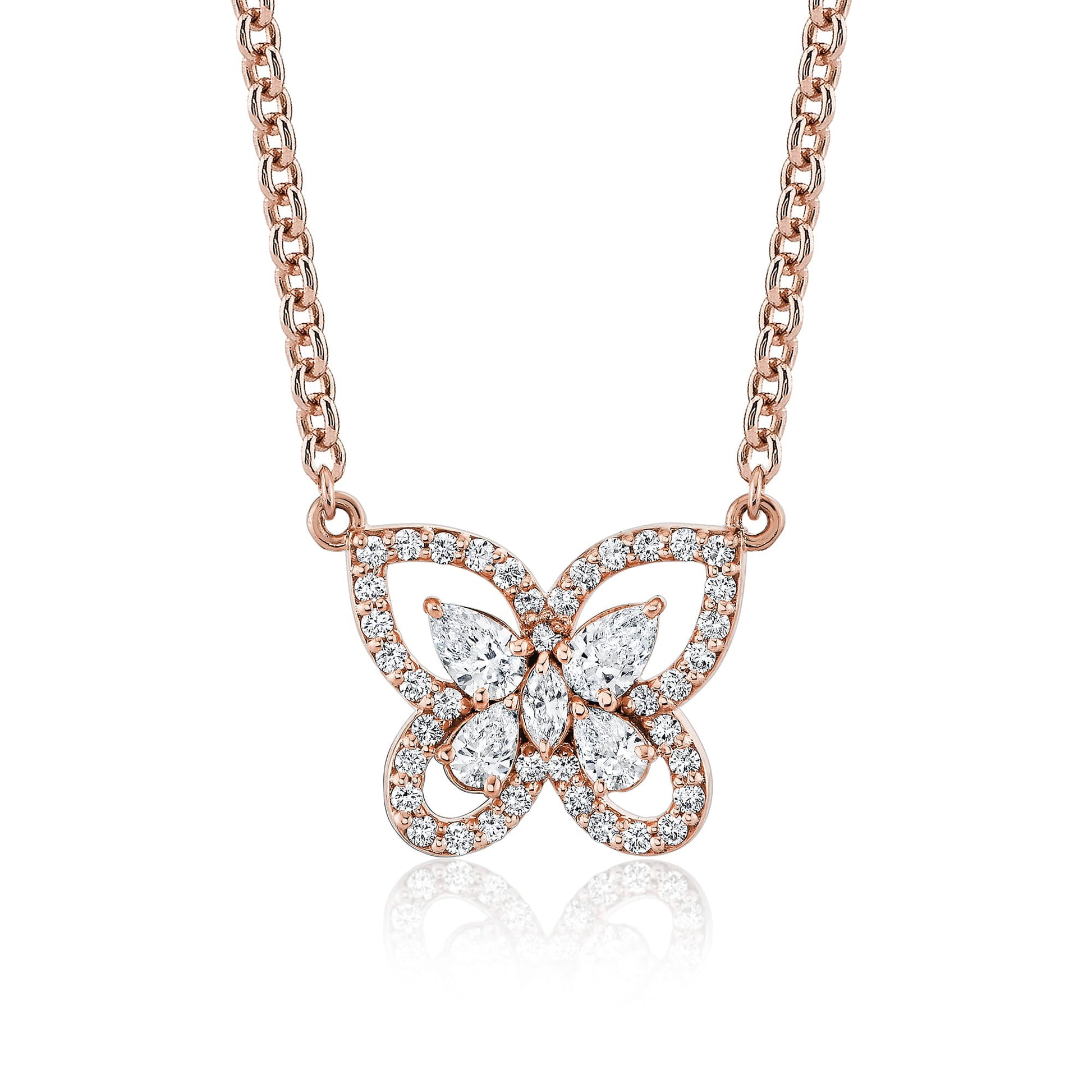 Mini Montage Framed Butterfly Necklace