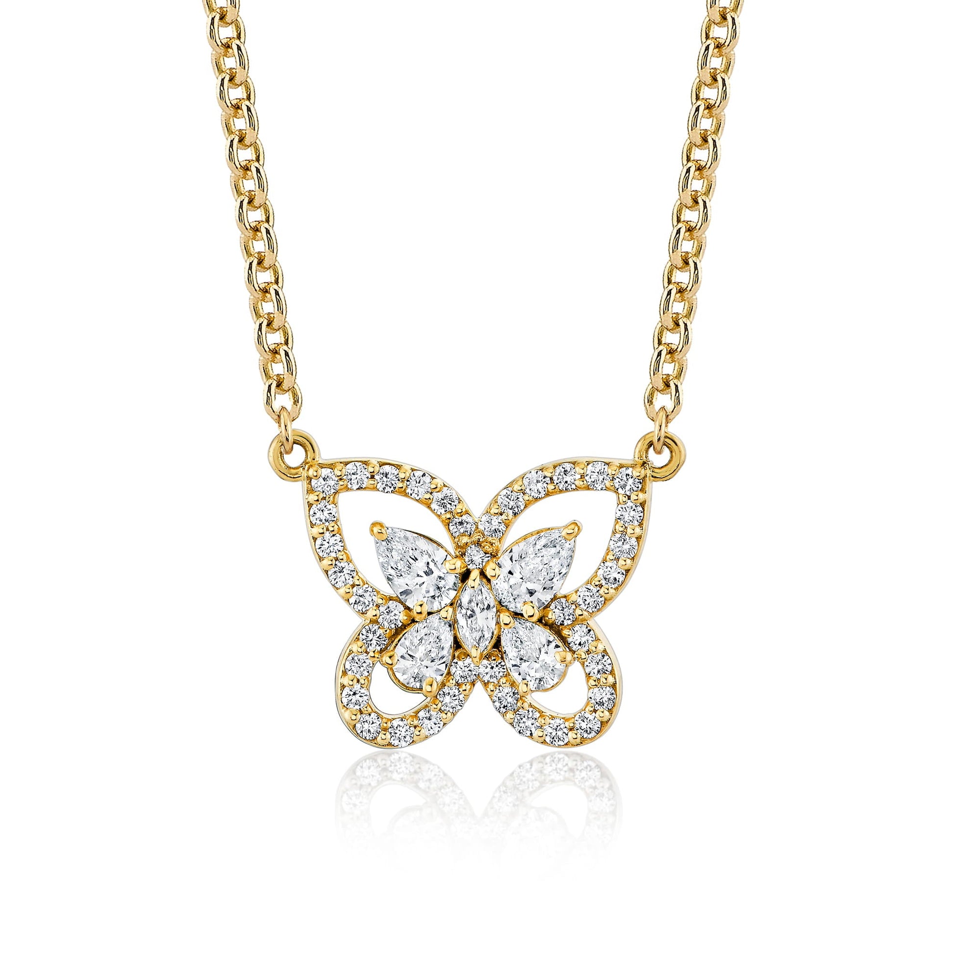 Mini Montage Framed Butterfly Necklace