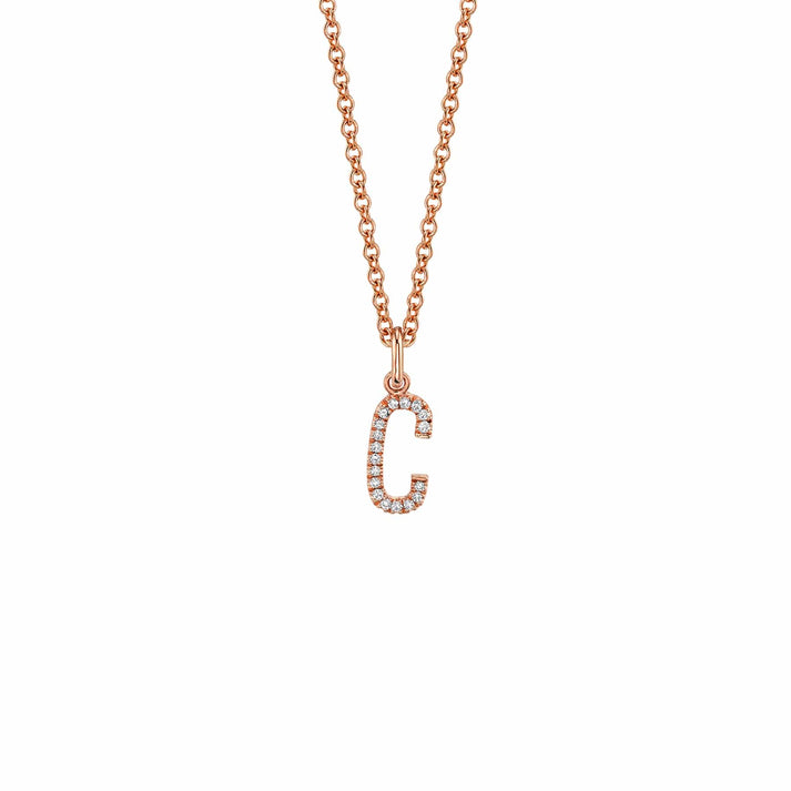 MICHAEL M Diamond Initial Pendant P141-YG-A