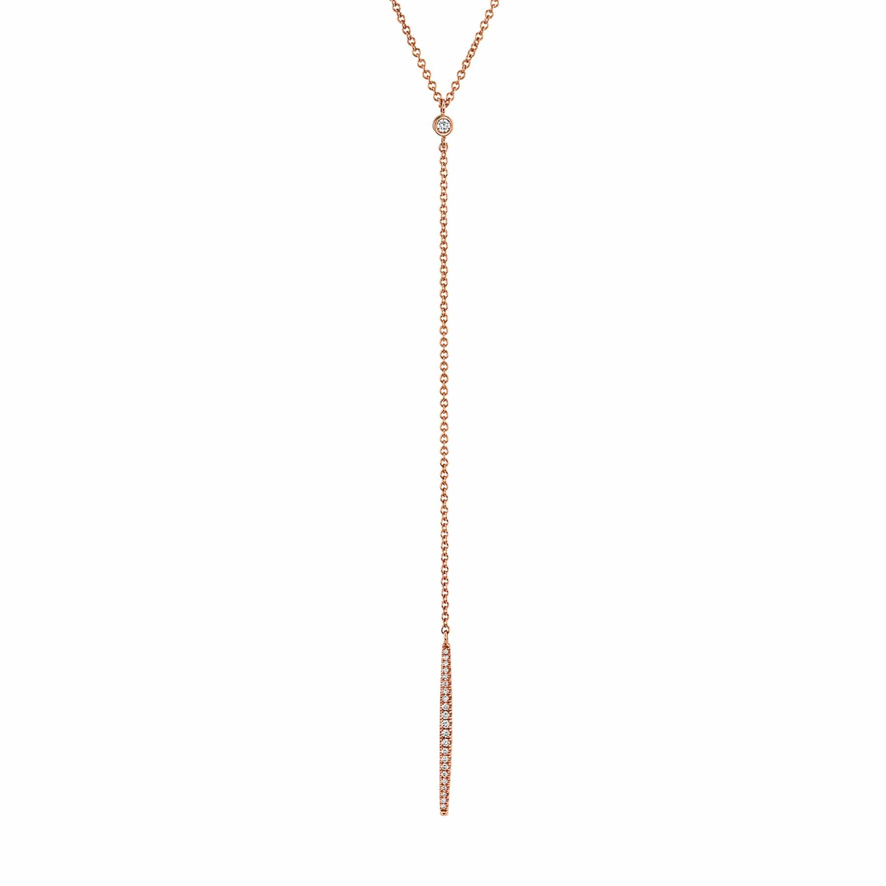 Diamond Linear Drop Necklace