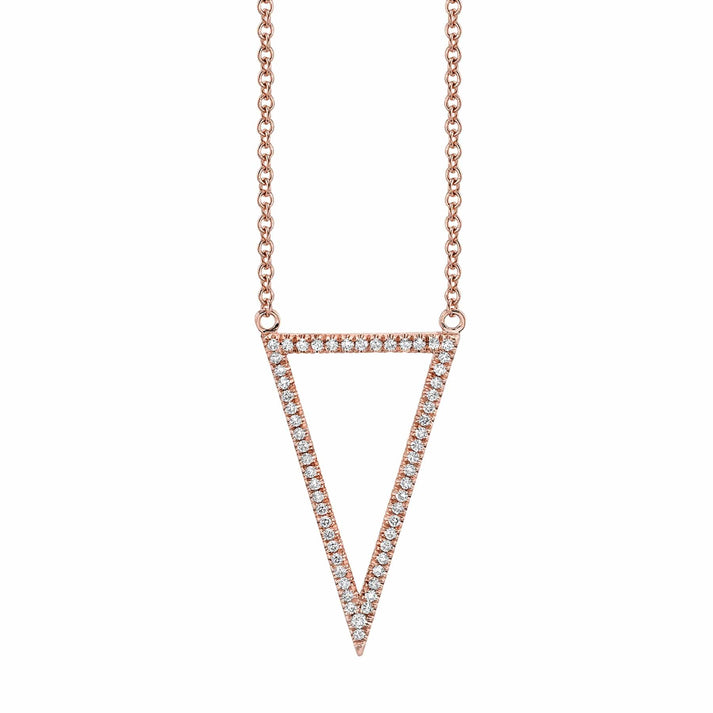 MICHAEL M Geometric Triangle Diamond Pendant P226YG