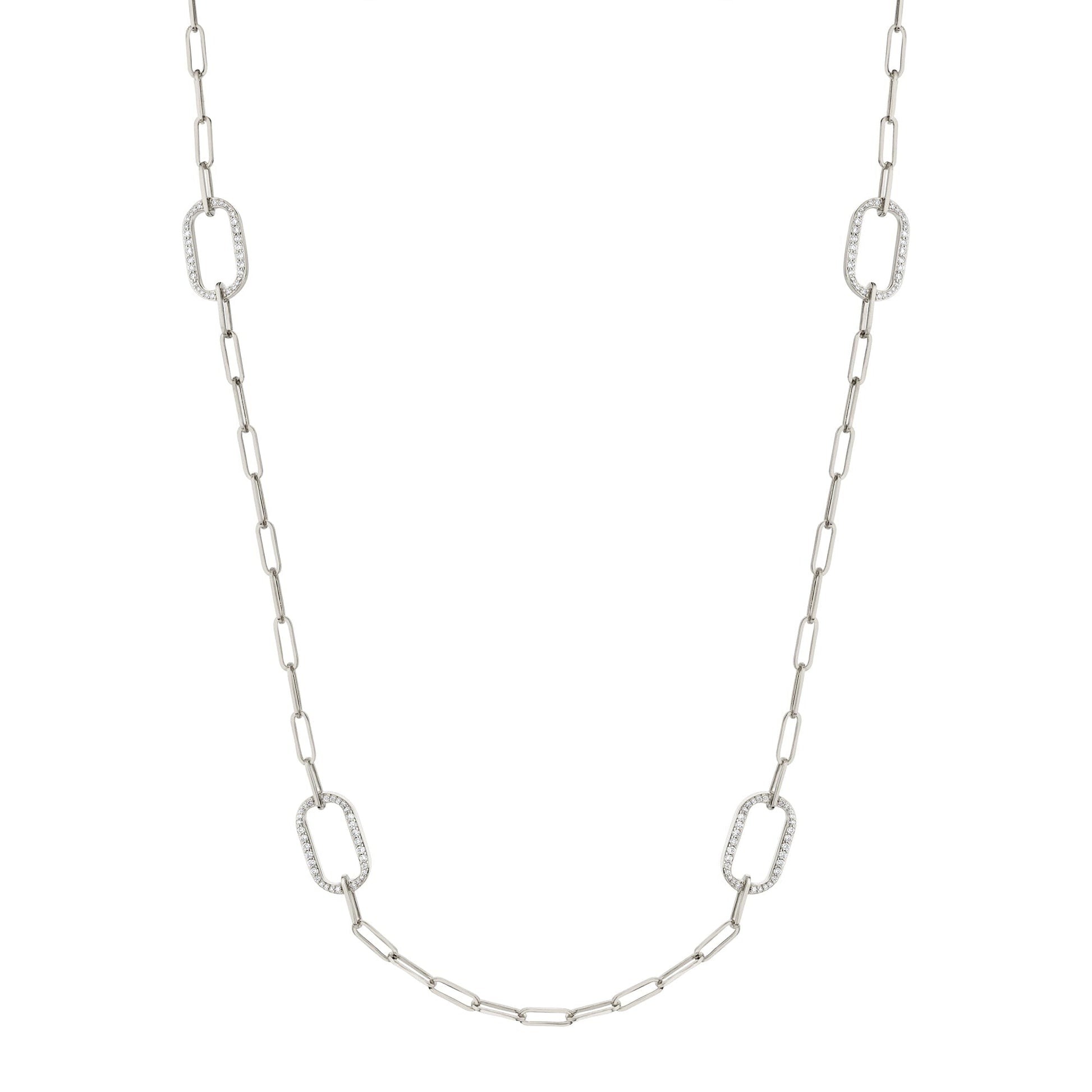 Pavé Link Station Necklace