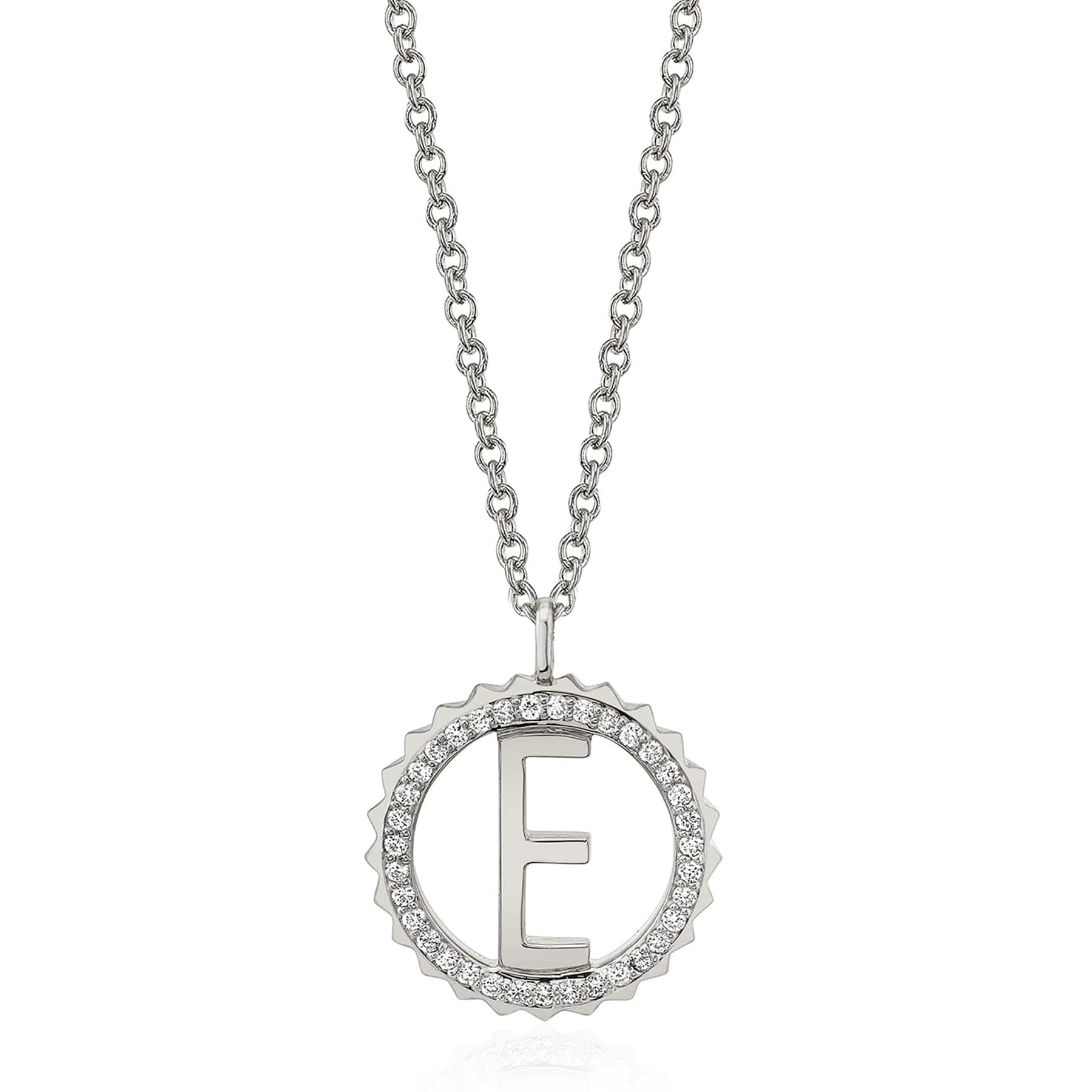 MICHAEL M Mini Tetra Pav√© Initial Medallion P365YG