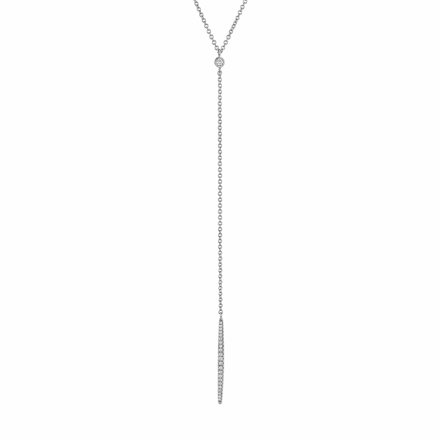 MICHAEL M Diamond Linear Drop Necklace CN216-YG