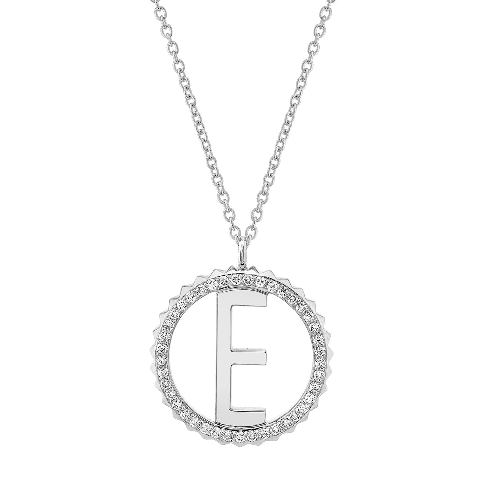 Tetra Pavé Initial Medallion