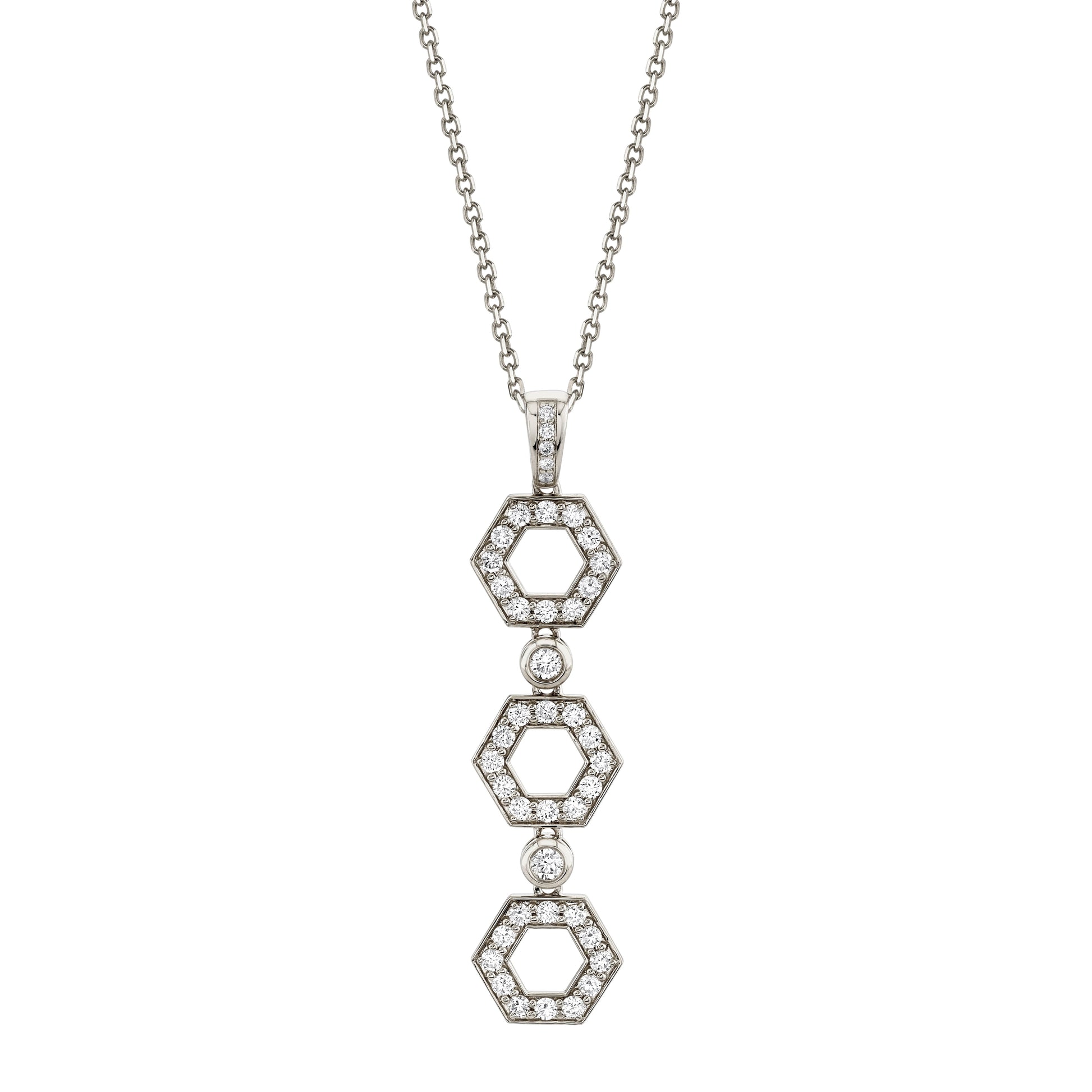 Pavé Hex Infinity Pendant