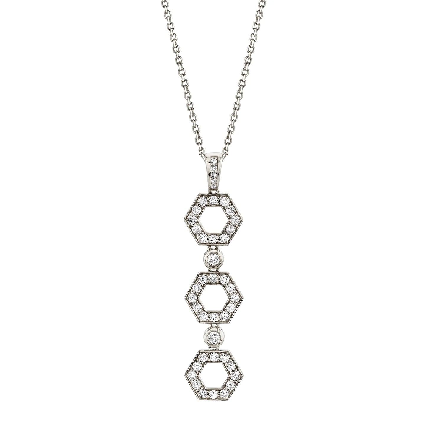 MICHAEL M Pav√© Hex Infinity Pendant P506