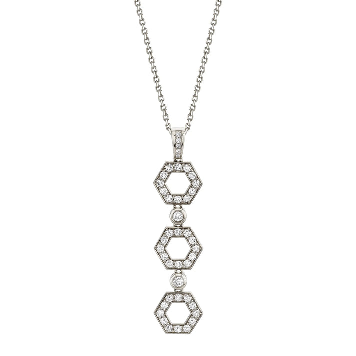 MICHAEL M Pav√© Hex Infinity Pendant P506