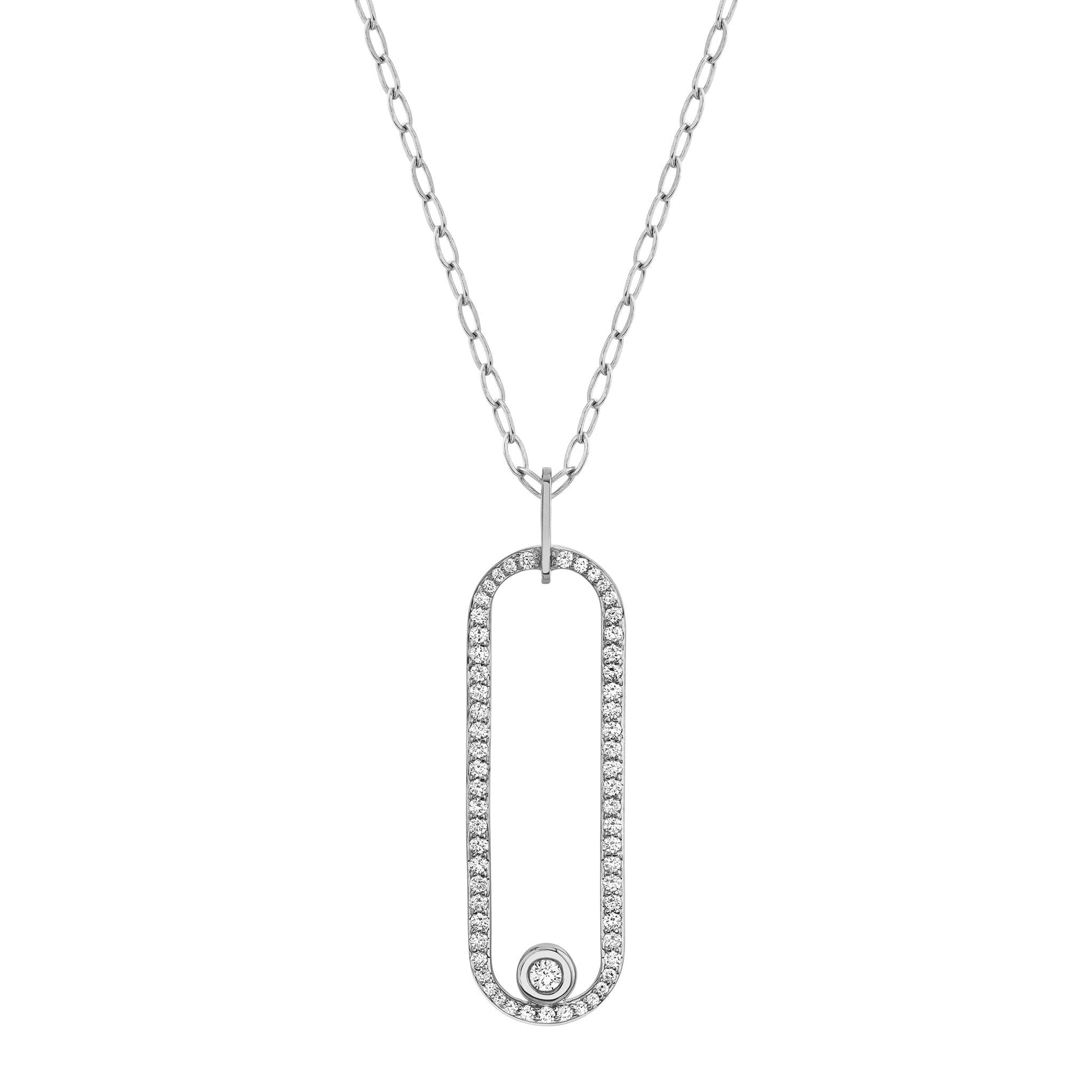 Pave Longline Link Pendant