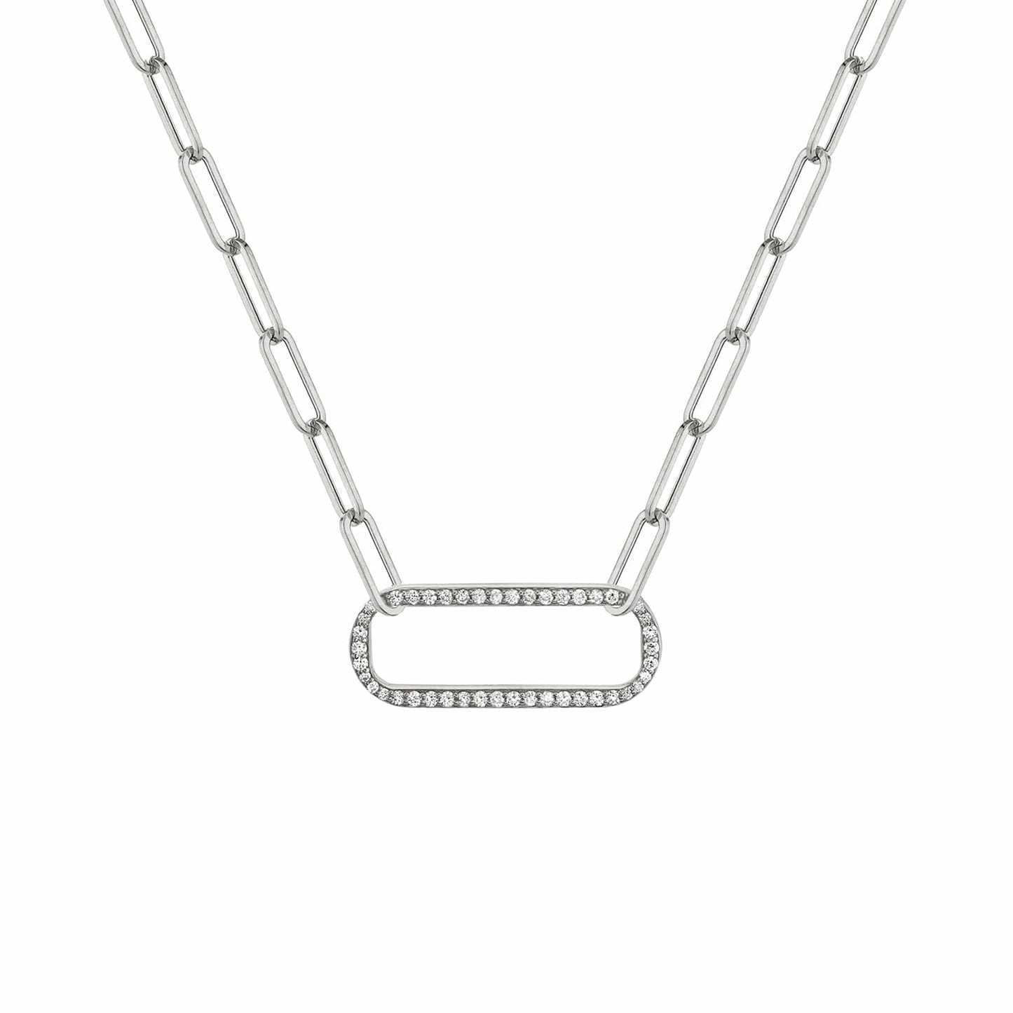 MICHAEL M Pave Singleton Necklace CN356