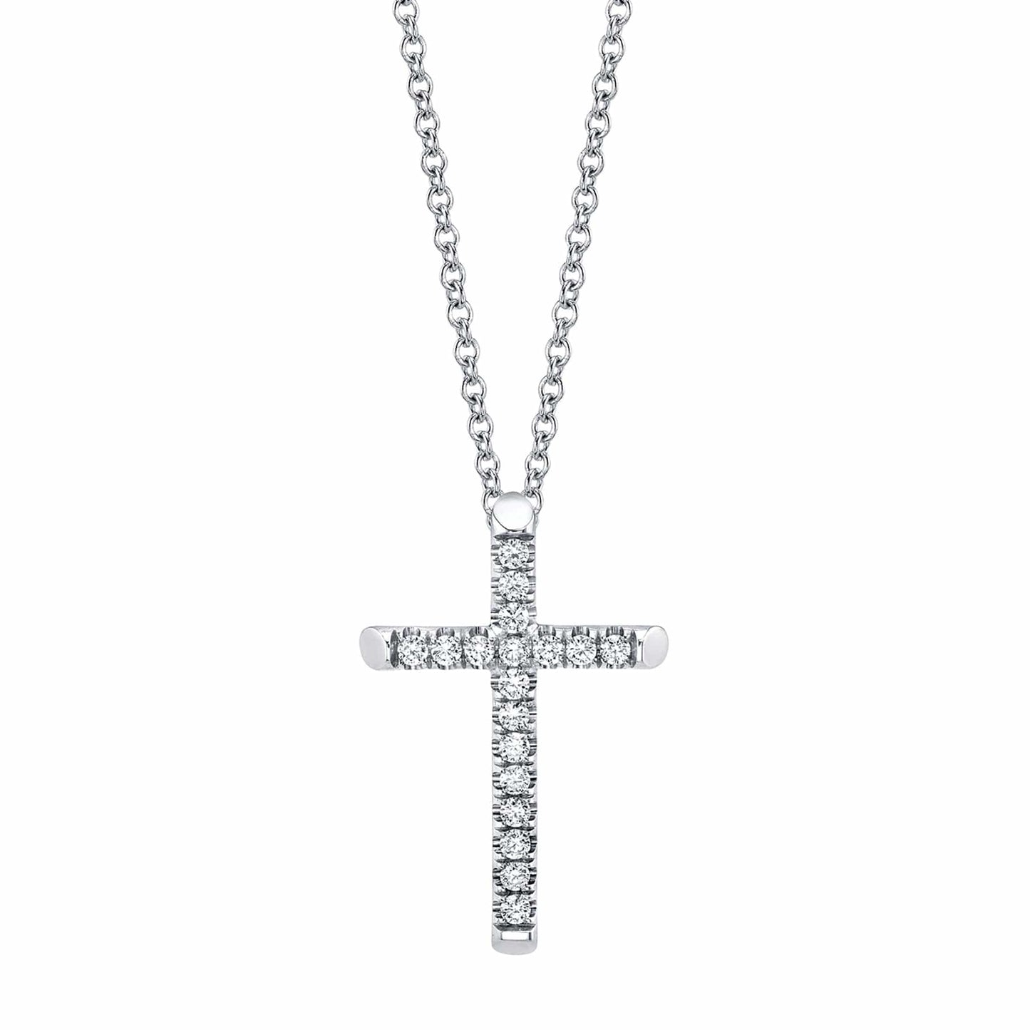 MICHAEL M Small Diamond Cross Pendant P139S-YG