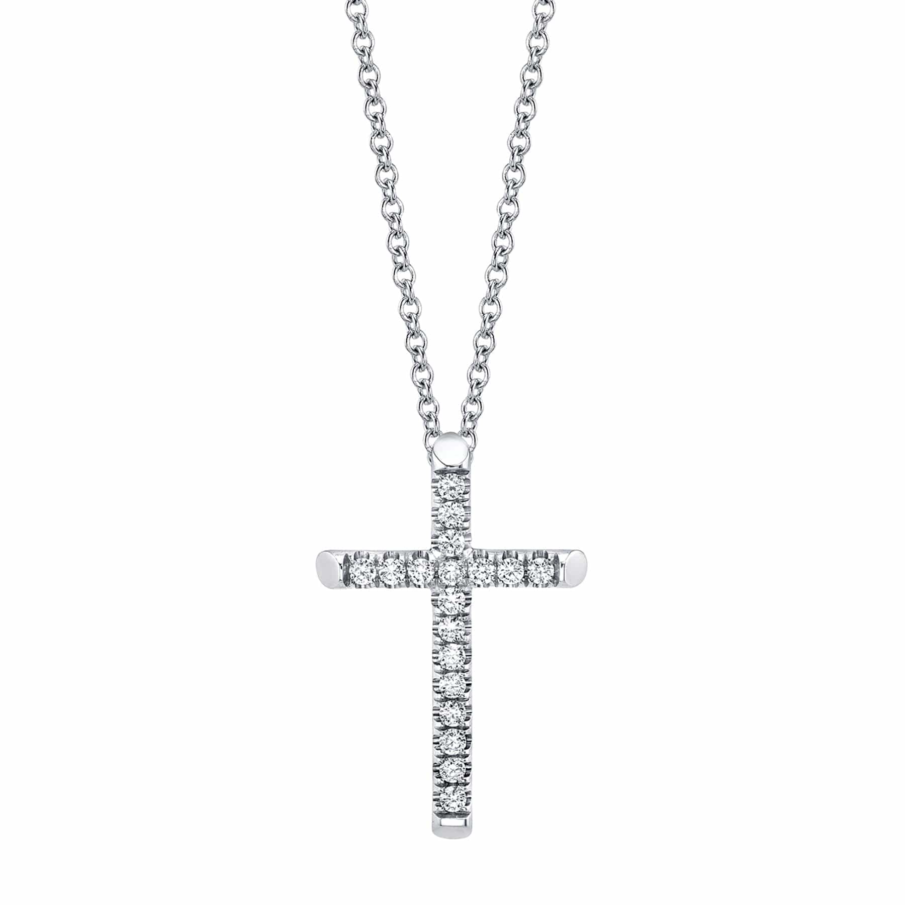 MICHAEL M Small Diamond Cross Pendant P139S-YG