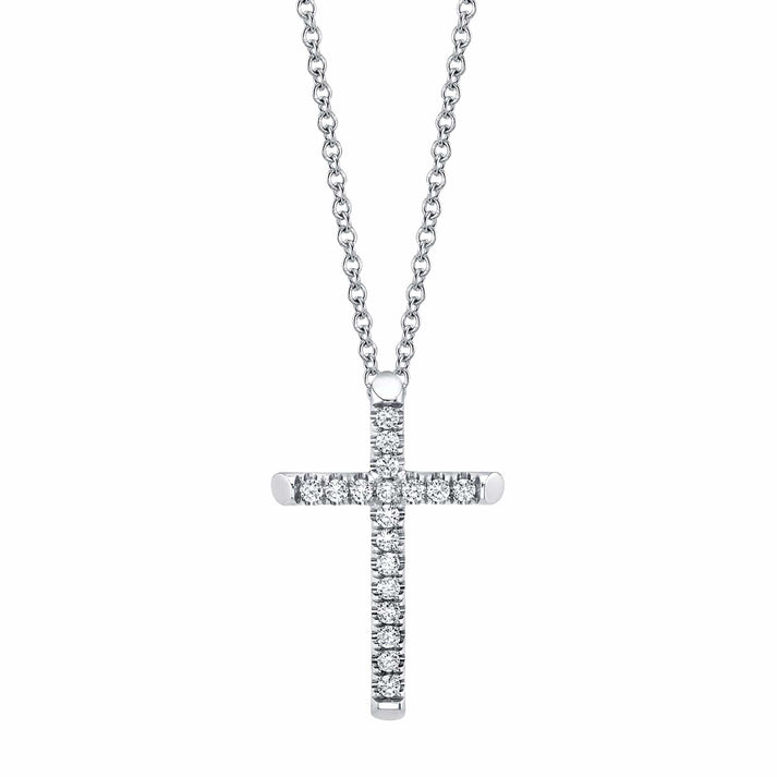 MICHAEL M Small Diamond Cross Pendant P139S-YG