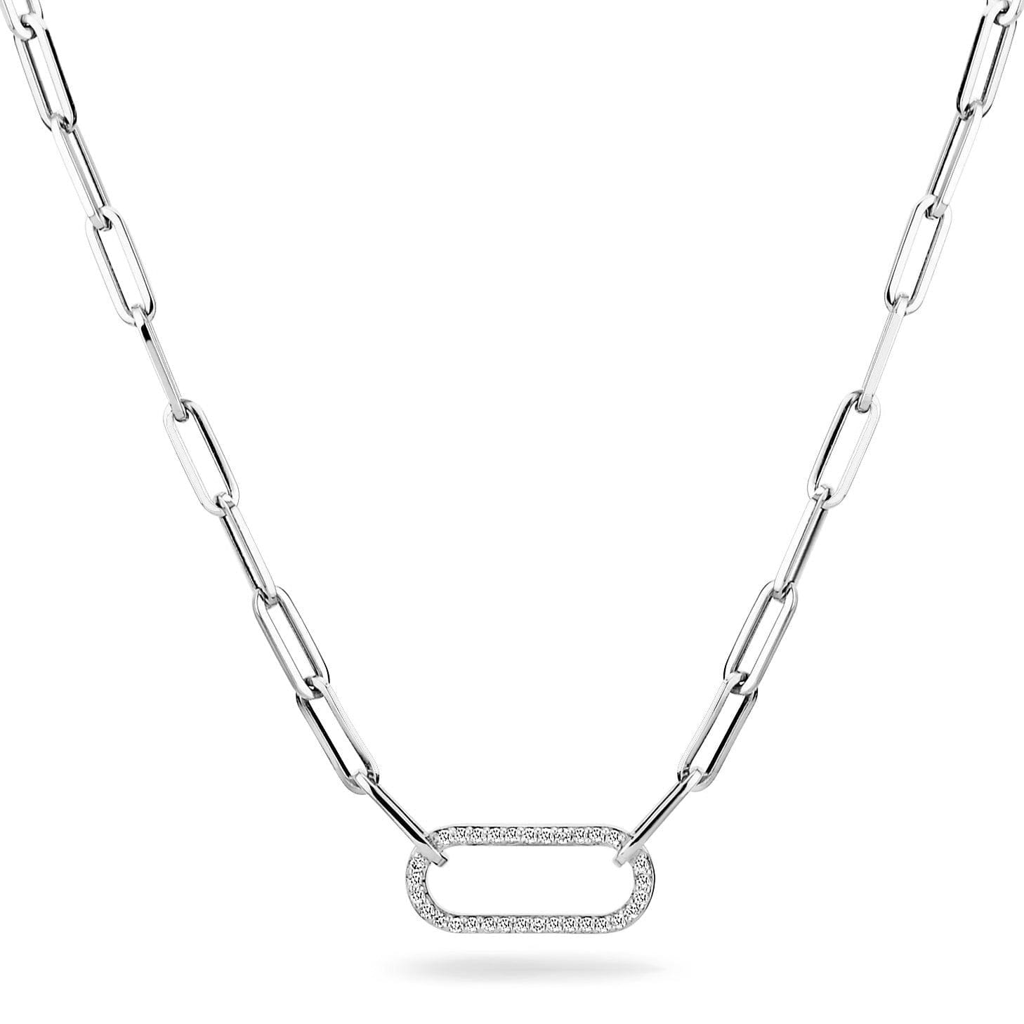 Small Pavé Link Necklace