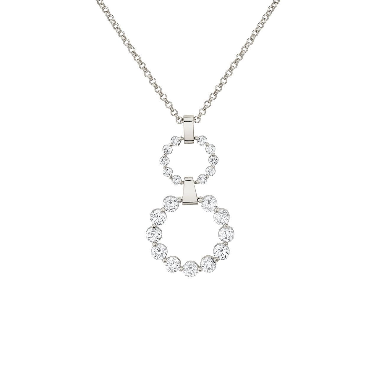 Two Ring Cloud Drop Pendant