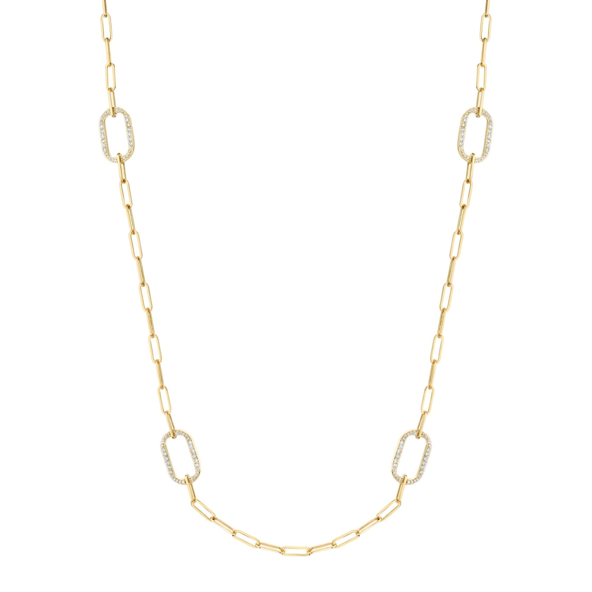 Pavé Link Station Necklace