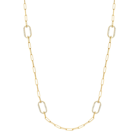 Pavé Link Station Necklace
