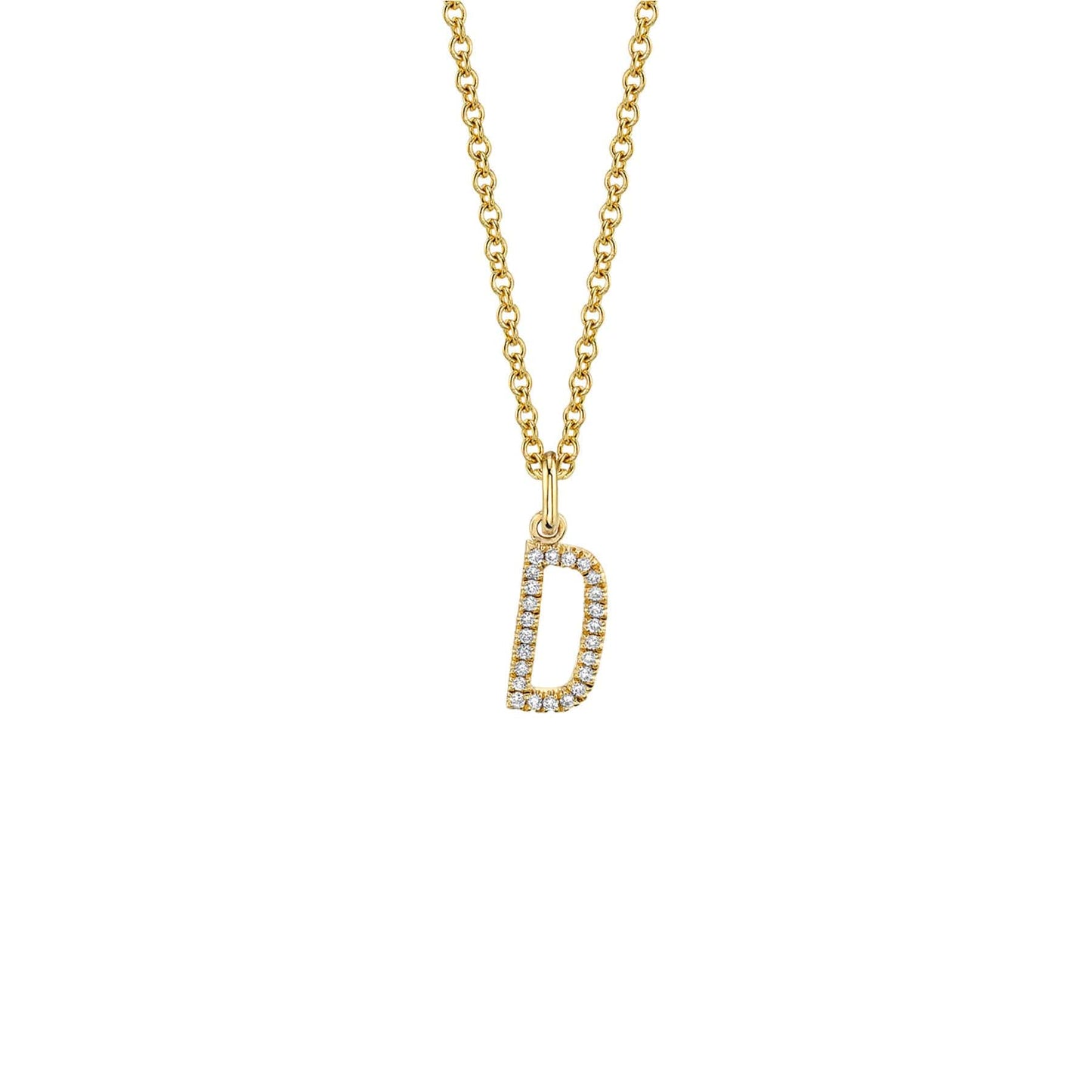 MICHAEL M Diamond Initial Pendant P141-YG-A