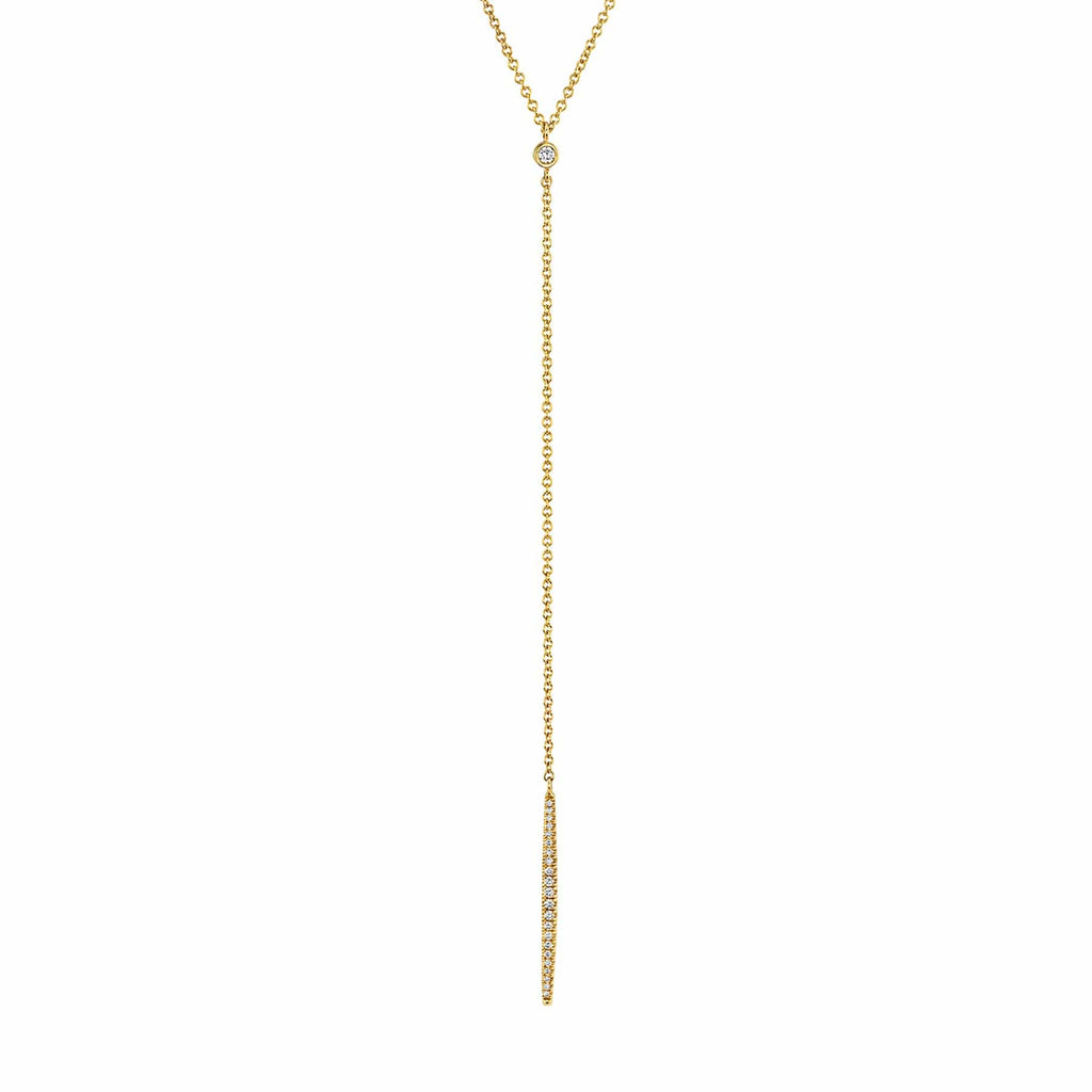 MICHAEL M Diamond Linear Drop Necklace CN216-YG