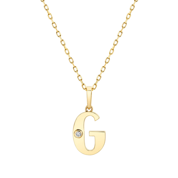 MICHAEL M Deco Initial Pendant 