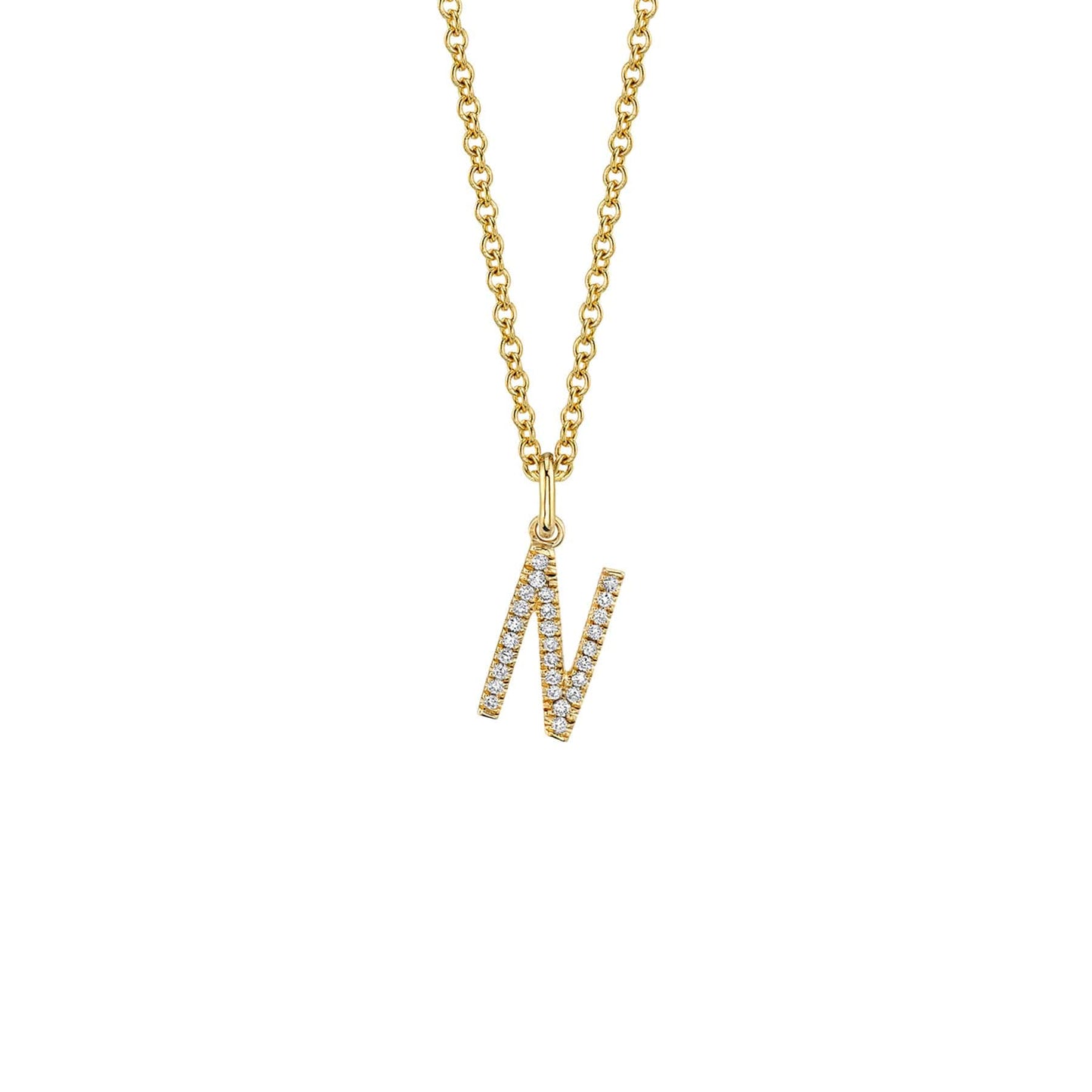 MICHAEL M Diamond Initial Pendant P141-YG-A