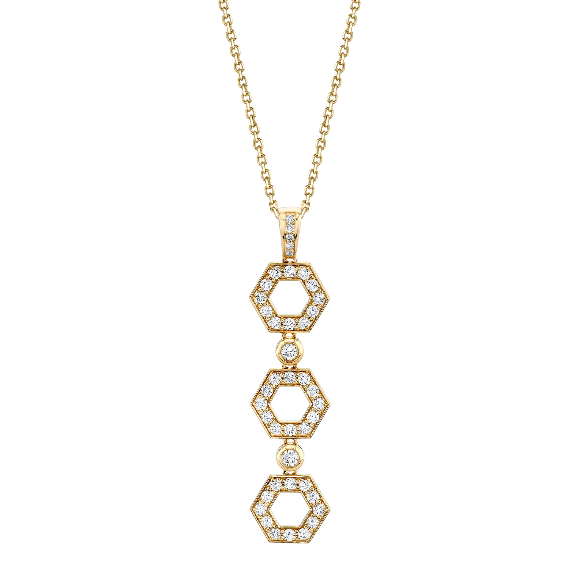 Pavé Hex Infinity Pendant