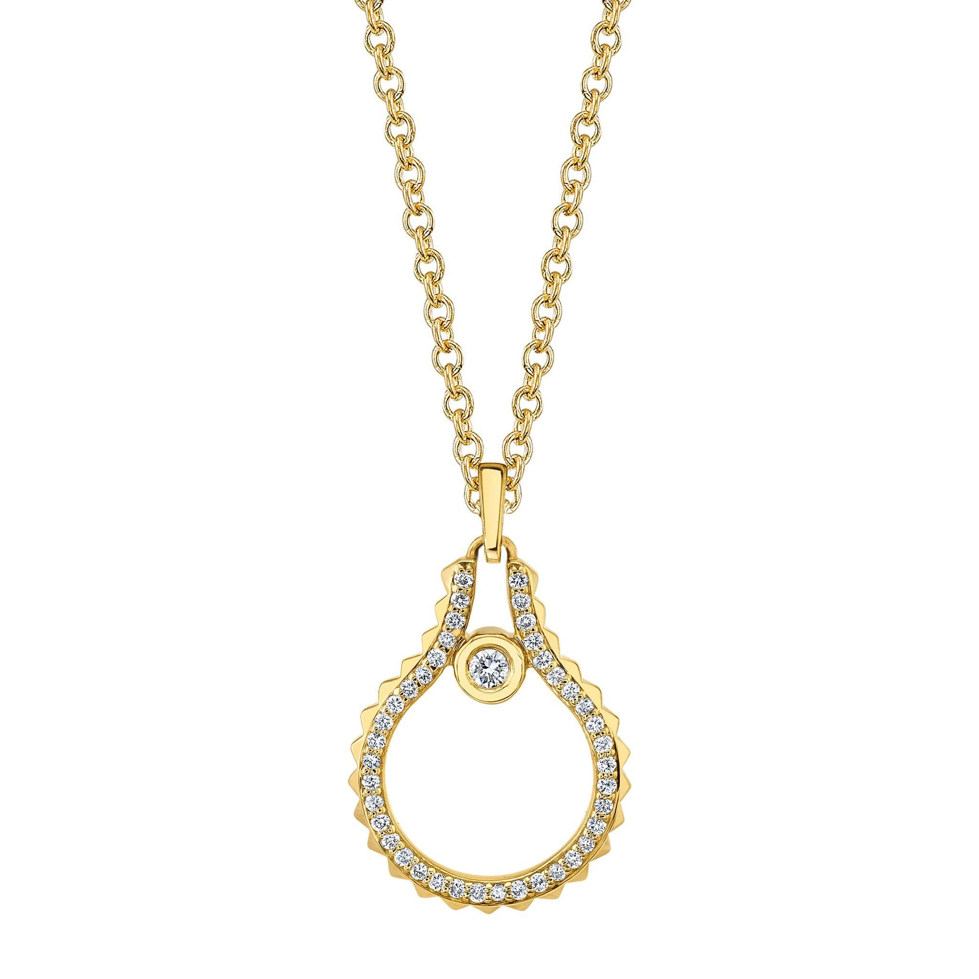 Pavé Mini Signature MM Tetra Pendant