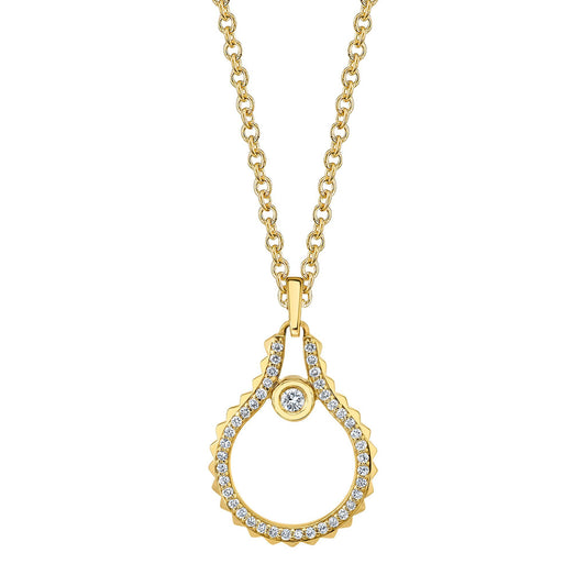Pavé Mini Signature MM Tetra Pendant