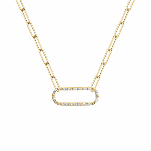 MICHAEL M Pave Singleton Necklace CN356