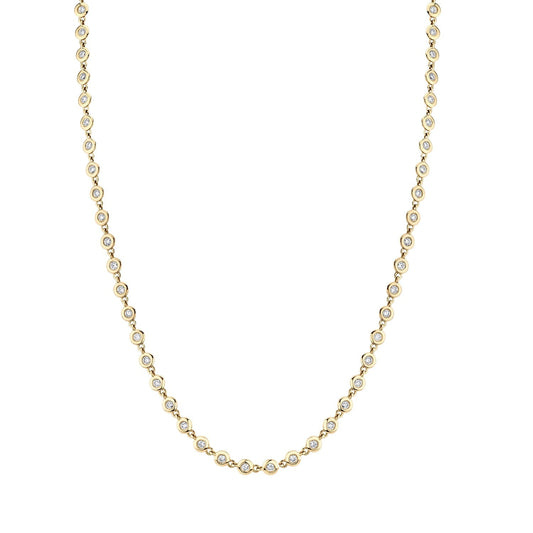 Round Bezel Tennis Necklace