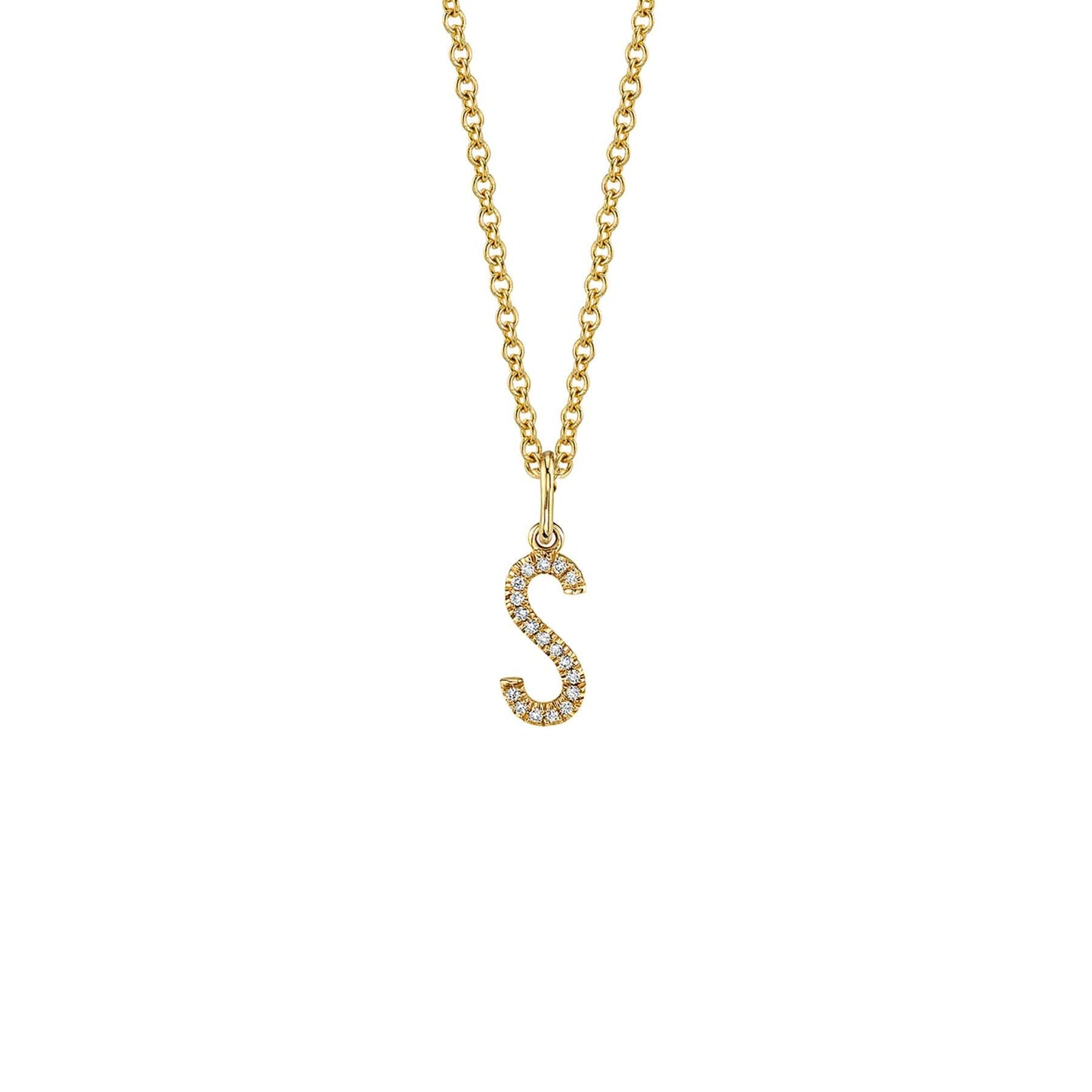 MICHAEL M Diamond Initial Pendant P141-YG-A