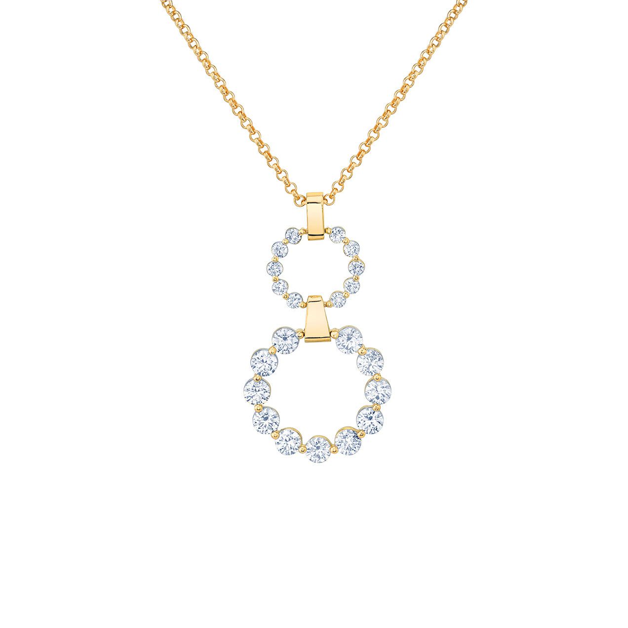 Two Ring Cloud Drop Pendant