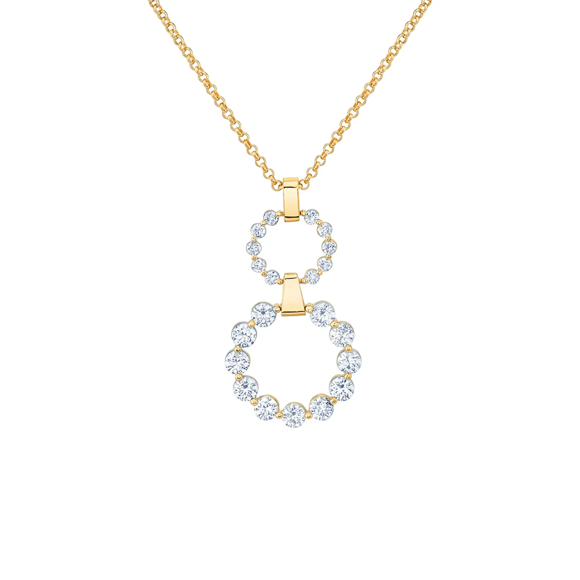 MICHAEL M Two Ring Cloud Drop Pendant P386-S
