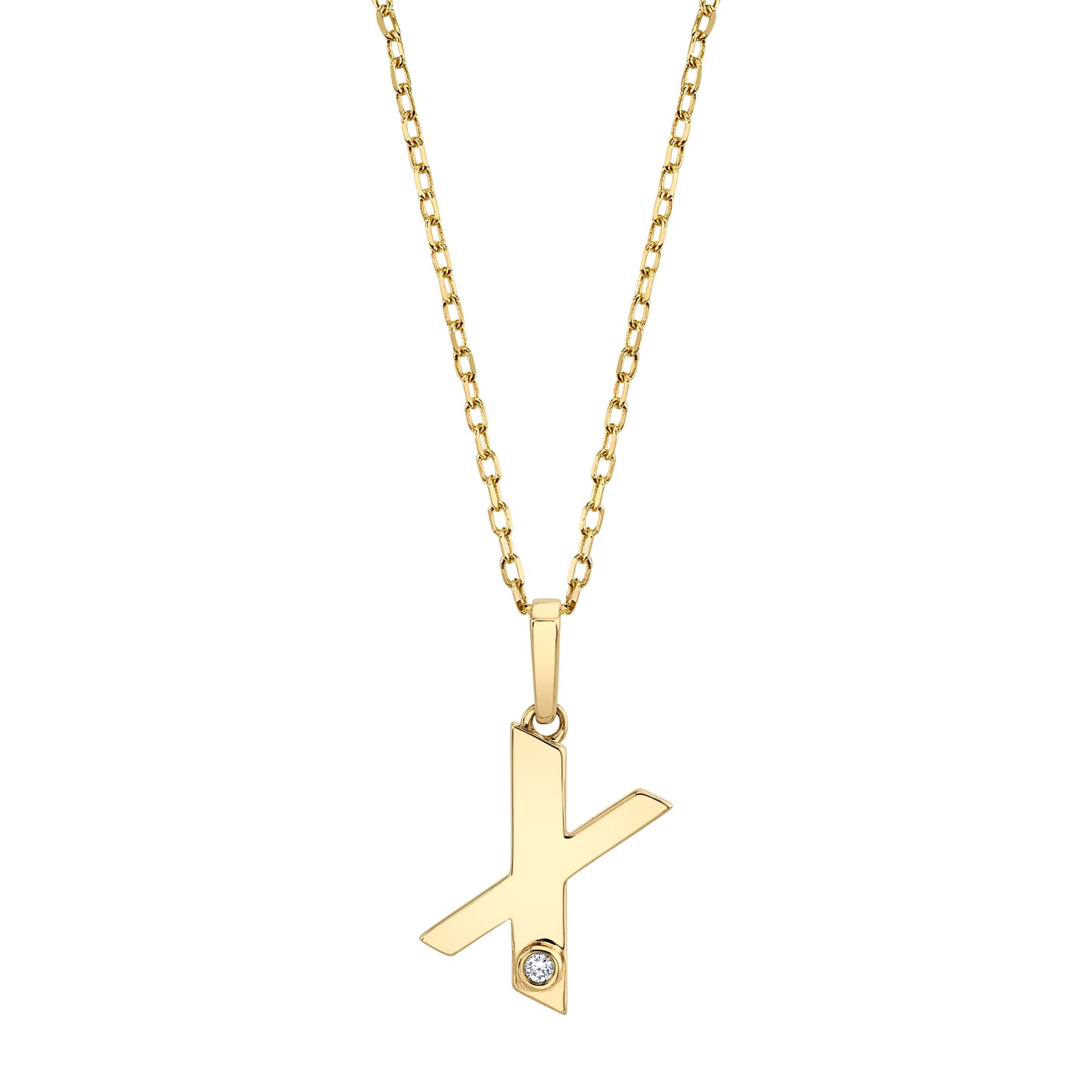 MICHAEL M Deco Initial Pendant 