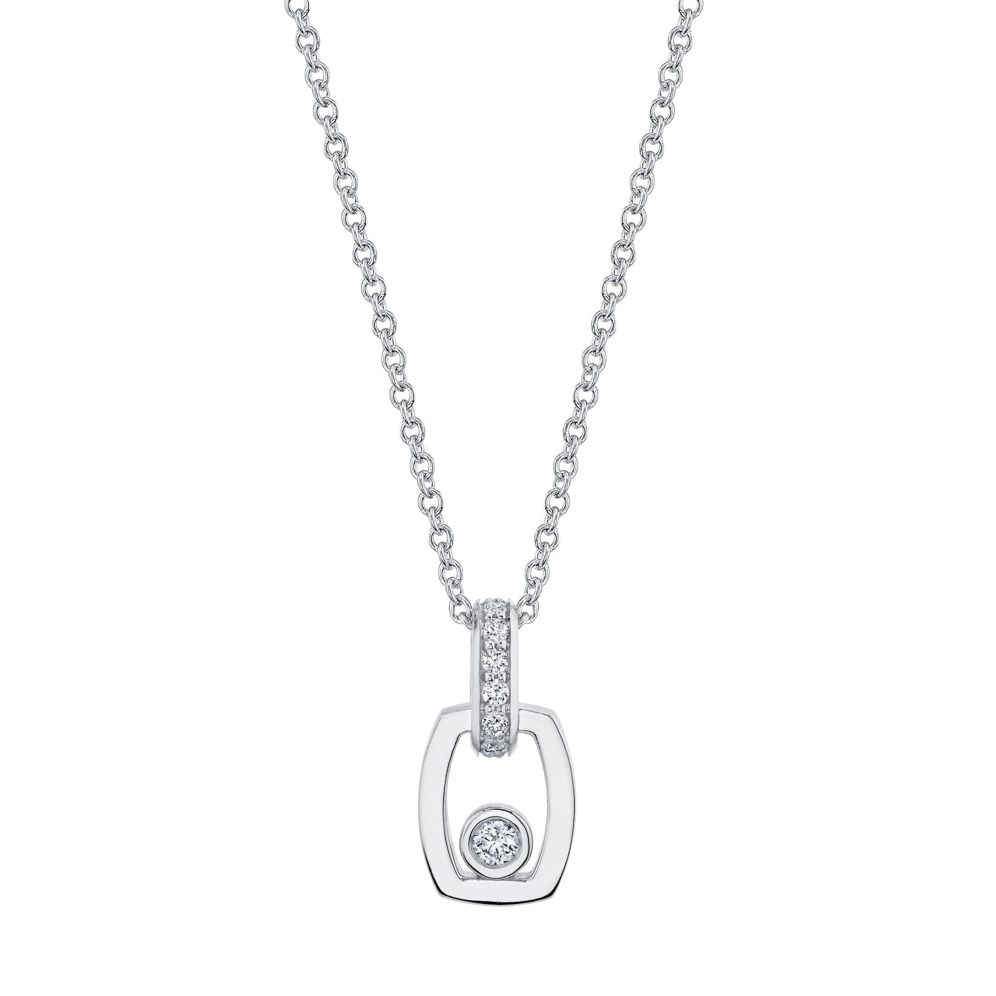 Link Pendant with Bezel Set Diamond