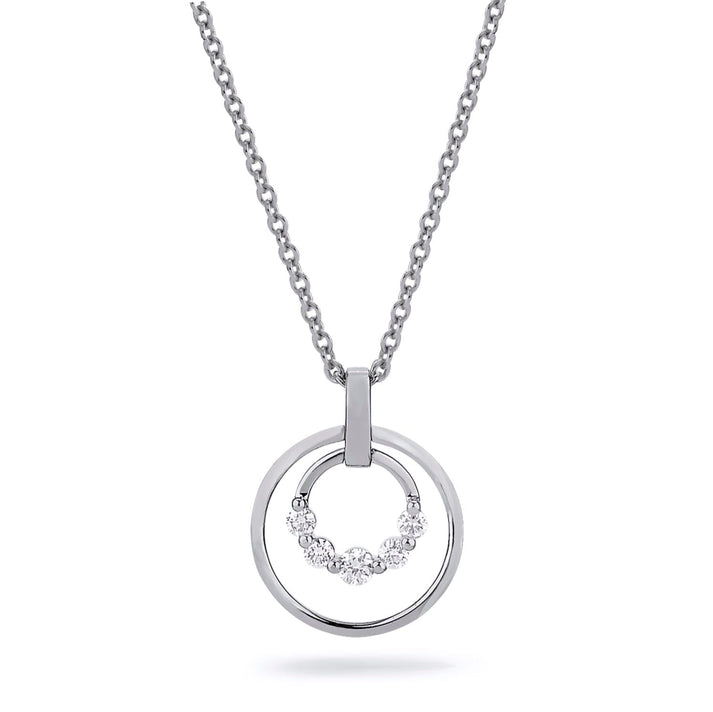 MICHAEL M Cloud Double Ring Pendant Necklace 