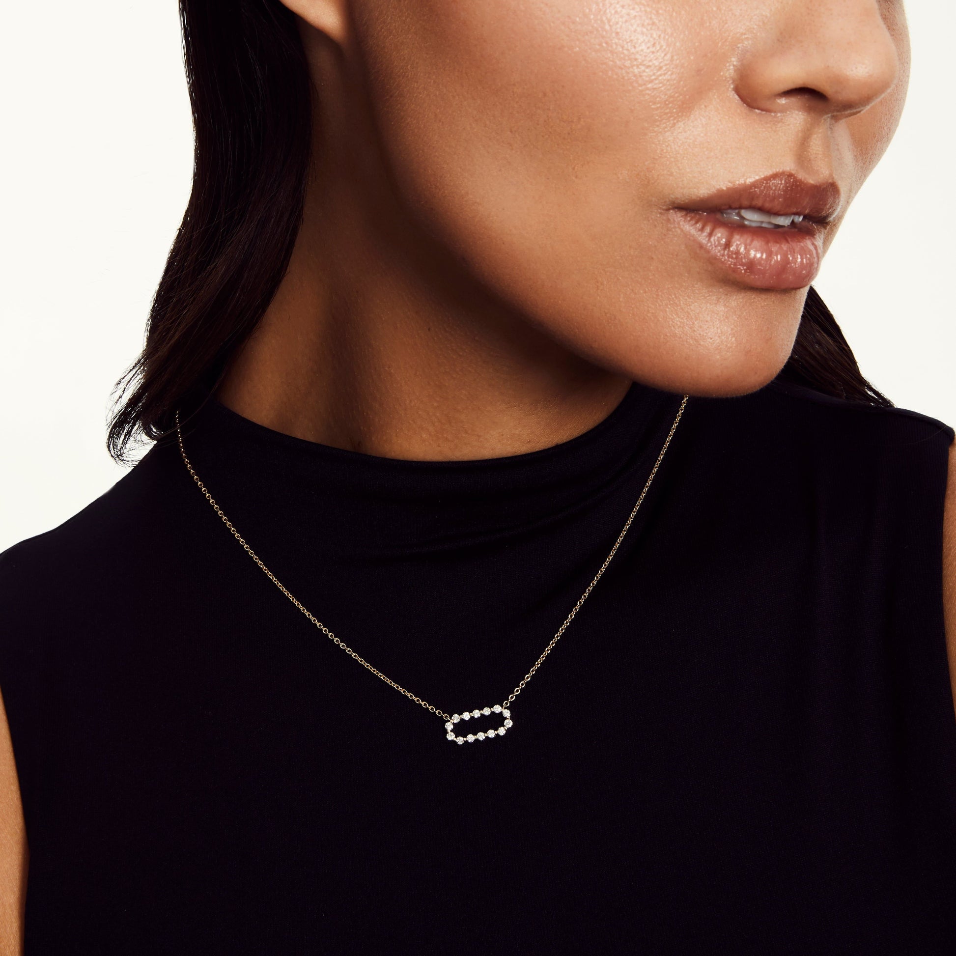 Cloud Pavé Link Necklace