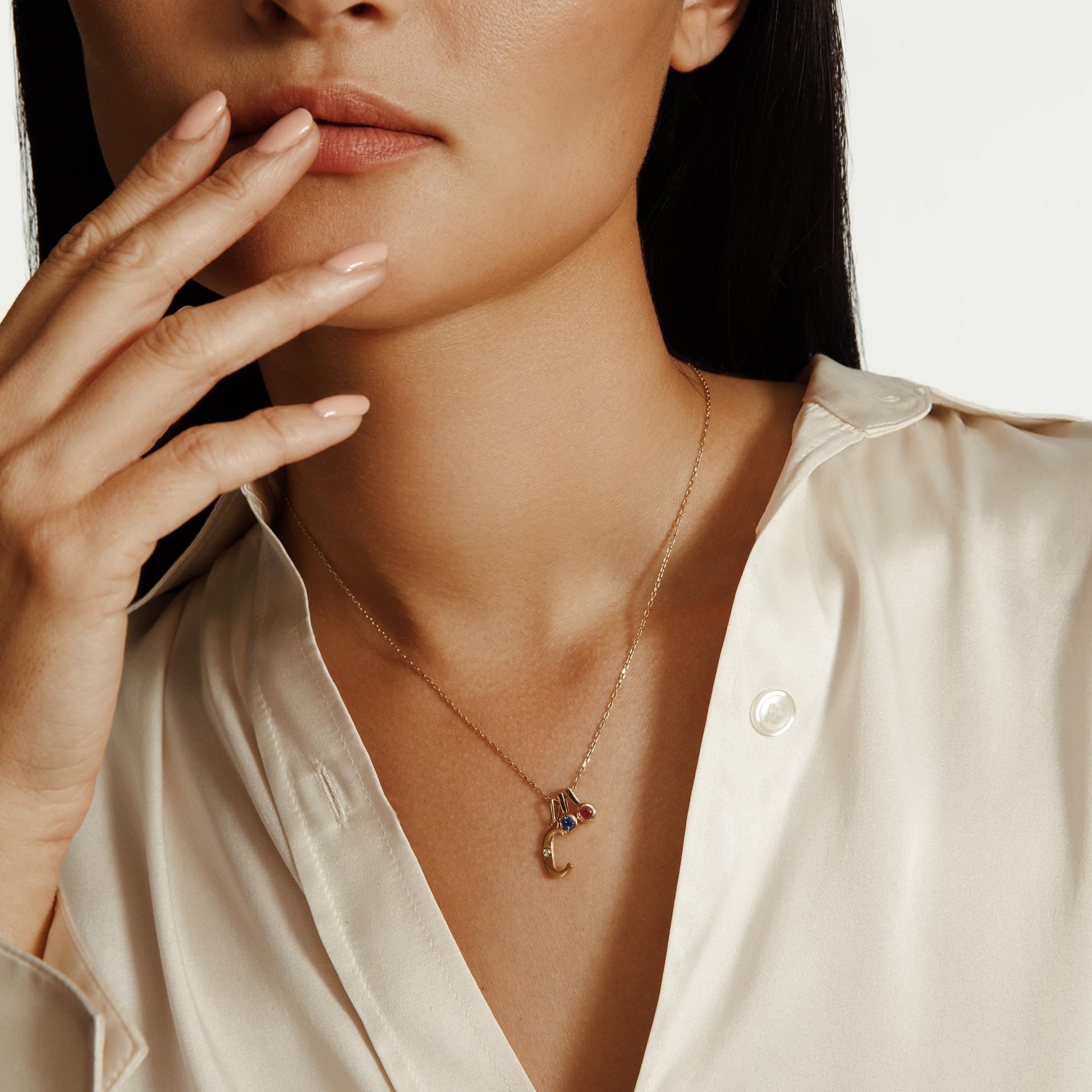 Deco Initial Pendant