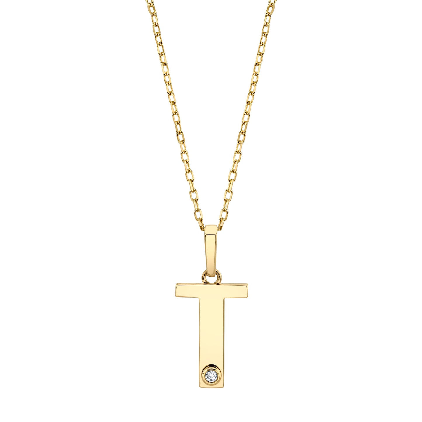 MICHAEL M Deco Initial Pendant 