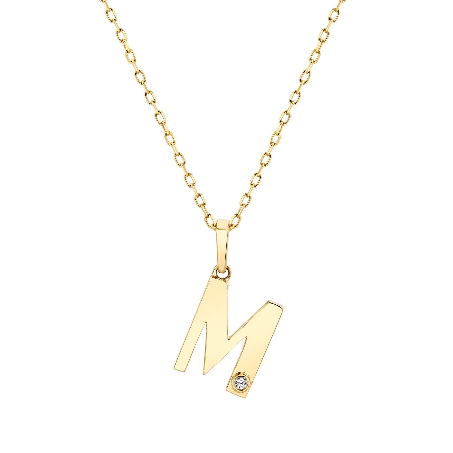 MICHAEL M Deco Initial Pendant 